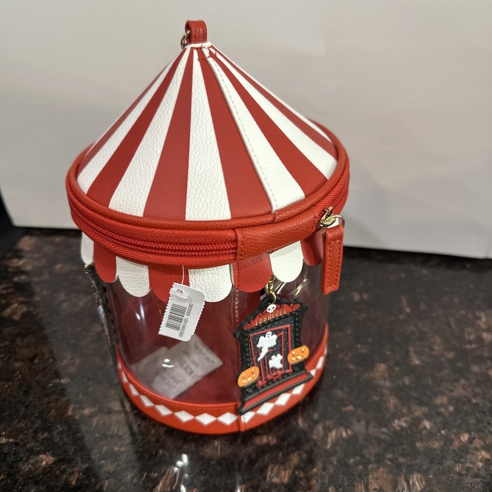 Bath & Body Works Halloween 2026 CAROUSEL TENT Wristlet Clear Purse Zip Bag NWT - Picture 3 of 9